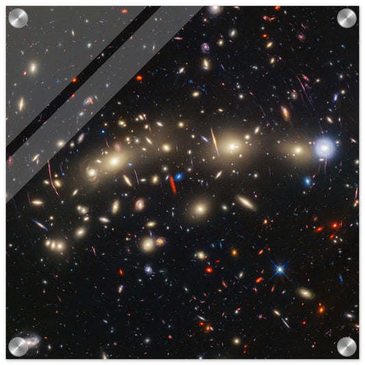 NASA - Poster - Acrylic - 29. MACS 0416 (Hubble ACS and WFC3 + Webb NIRCam Image) - James Webb Space Telescope Acrylic Print TP Aviation Art 40x40 cm / 16x16″