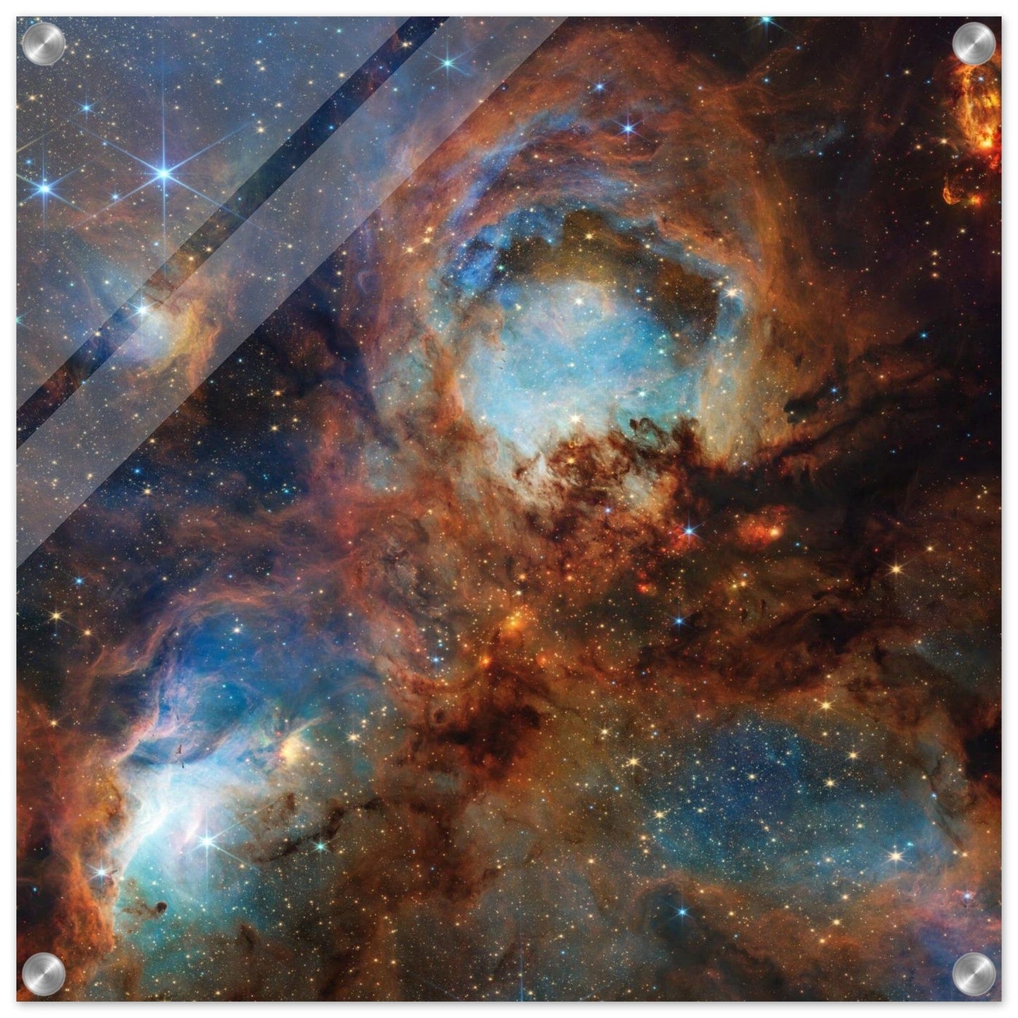 NASA - Poster - Acrylic - 39. Cat's Paw Nebula (NIRCam Image) - James Webb Space Telescope - Acrylic Print Acrylic Print TP Aviation Art 50x50 cm / 20x20″