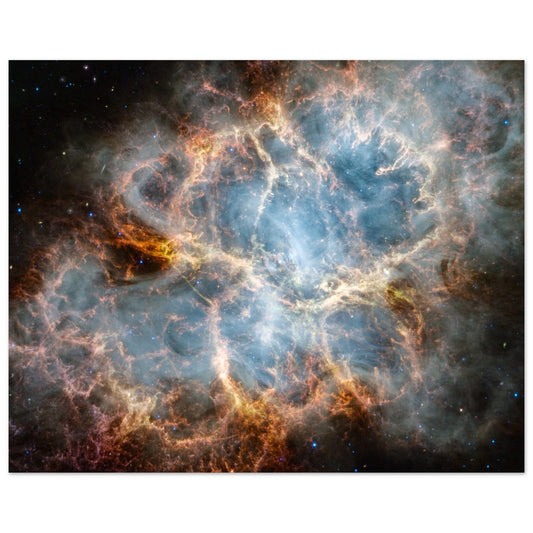 NASA - Poster - Aluminum - 28. Crab Nebula (NIRCam and MIRI Image) - James Webb Space Telescope Aluminum Print TP Aviation Art 40x50 cm / 16x20″