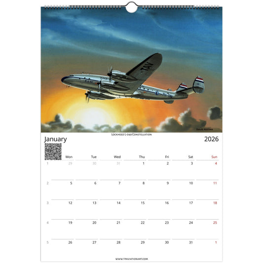 Thijs Postma - Aviation Art Calendar 2026 - Constellation Collection Calendar TP Aviation Art
