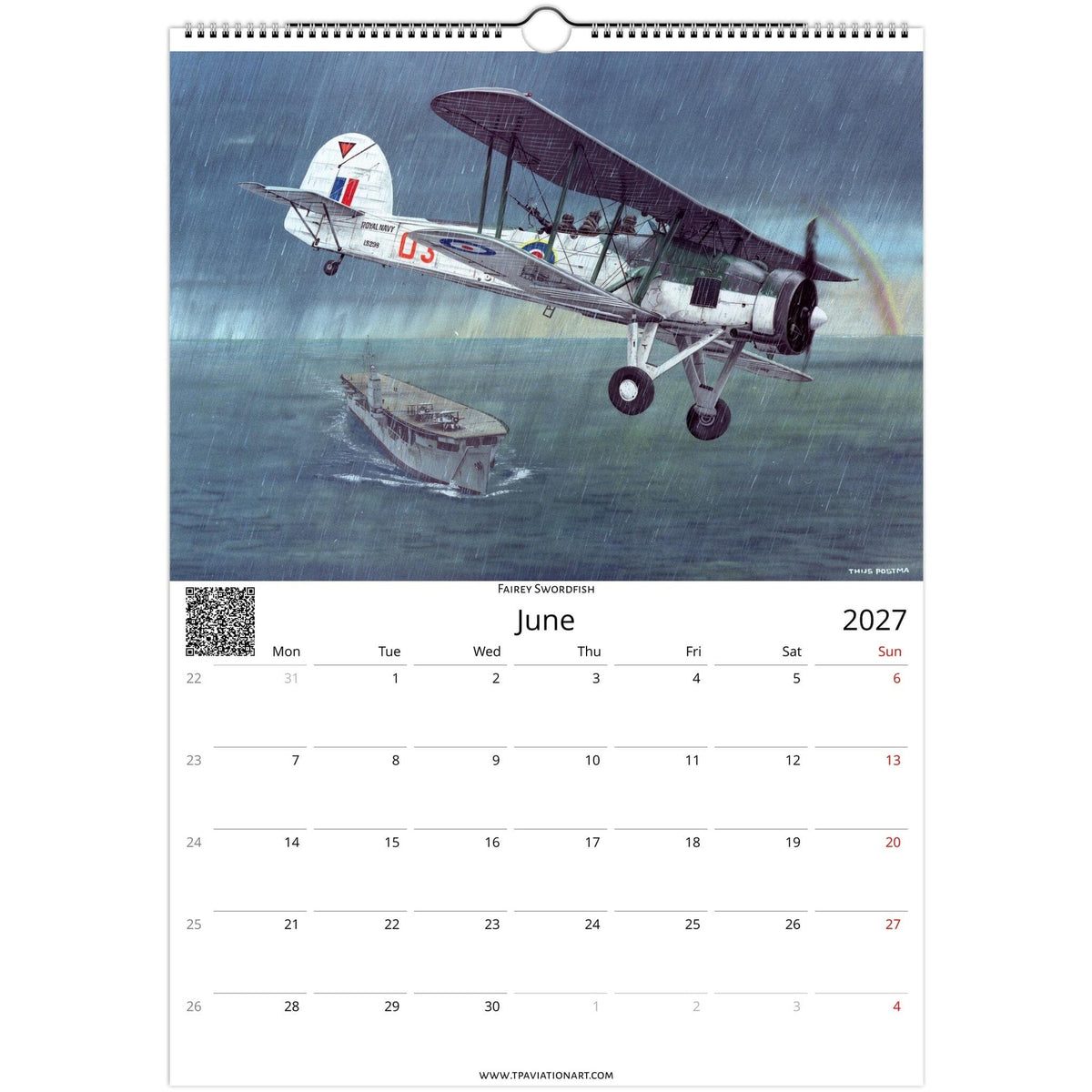 Thijs Postma - Aviation Art Calendar 2027 - Dutch Naval Air Service (MLD) Collection Calendar TP Aviation Art