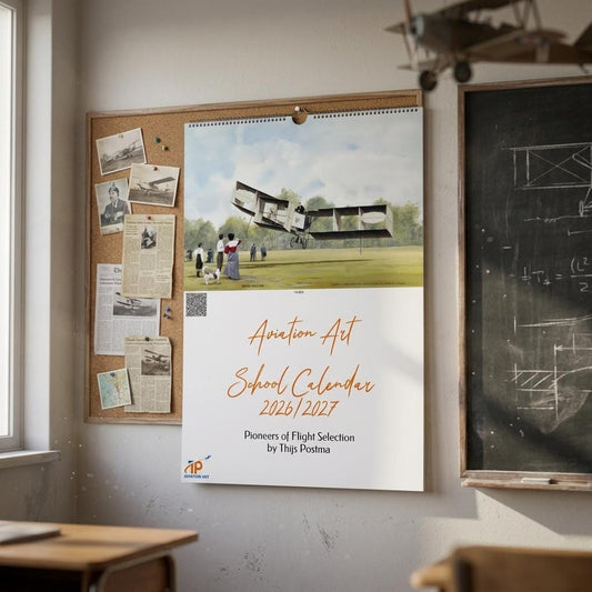 Thijs Postma - Aviation Art School Calendar 2026/2027 - Pioneers Of Flight Selection Calendar TP Aviation Art