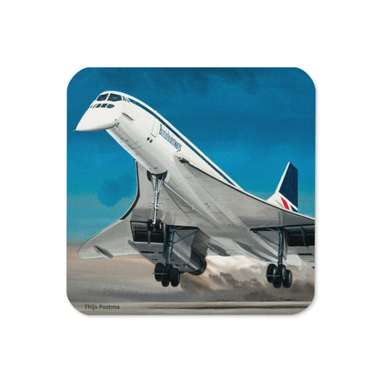 Thijs Postma - Coaster - Aerospatiale-BAe Concorde Taking Off Coasters TP Aviation Art