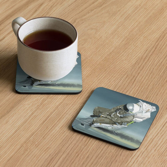 Thijs Postma - Coaster - General Dynamics F-16A KLu Using The Ejection Seat Coasters TP Aviation Art