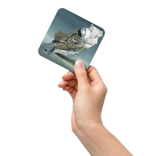 Thijs Postma - Coaster - General Dynamics F-16A KLu Using The Ejection Seat Coasters TP Aviation Art