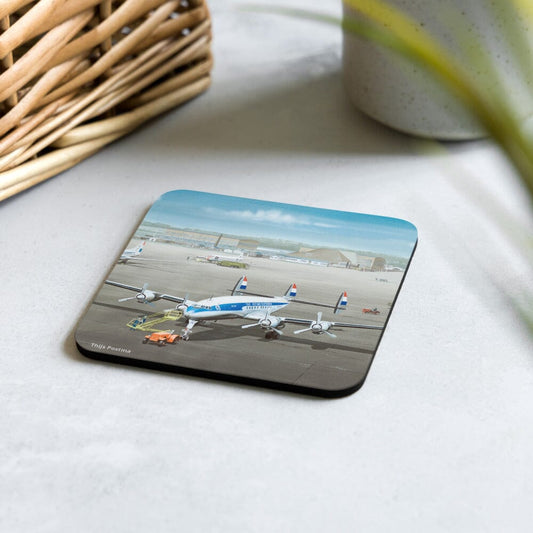 Thijs Postma - Coaster - Lockheed L-1049 Super Constellation PH-LKC 1965 Coasters TP Aviation Art