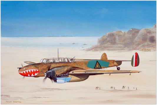 Thijs Postma - Original Painting - Messerschmitt Bf 110 Iraq Original Painting TP Aviation Art