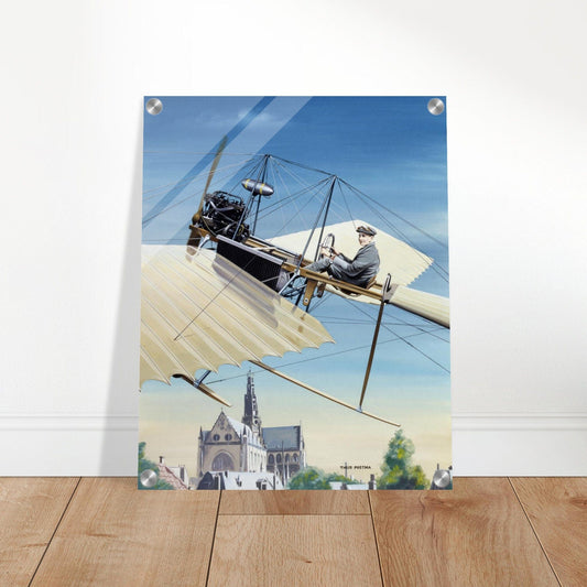 Thijs Postma - Poster - Acrylic - Fokker Spin No. 3 Haarlem Acrylic Print TP Aviation Art