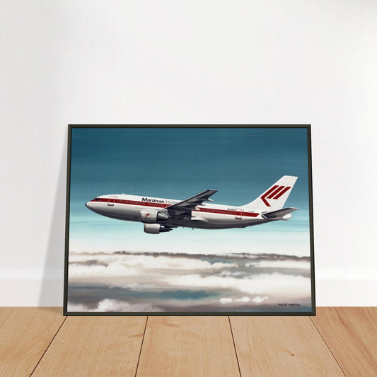 Thijs Postma - Poster - Airbus A310 Martinair - Metal Frame Poster - Metal Frame TP Aviation Art