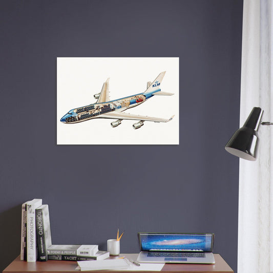 Thijs Postma - Poster - Boeing 747-400 KLM Combi Cutaway Poster Only TP Aviation Art