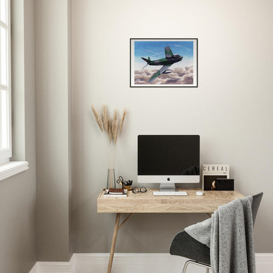 Thijs Postma - Poster - Canadair Sabre Mk.5 Luftwaffe - Metal Frame Poster - Metal Frame TP Aviation Art