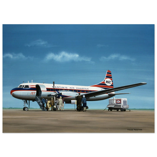 Thijs Postma - Poster - Convair 640 Martinair Poster Only TP Aviation Art 50x70 cm / 20x28″