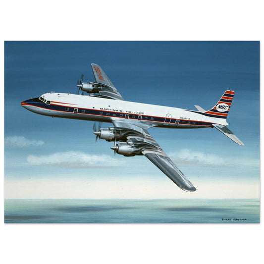 Thijs Postma - Poster - Douglas DC-7C Martinair Poster Only TP Aviation Art 50x70 cm / 20x28″