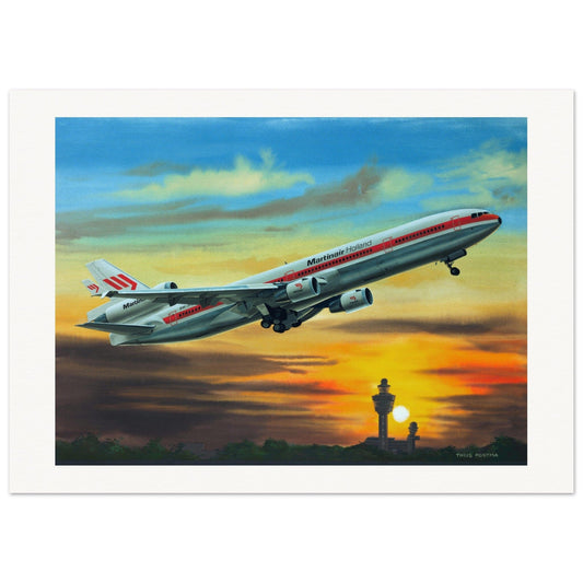 Thijs Postma - Poster - Douglas MD-11 Martinair Poster Only TP Aviation Art 50x70 cm / 20x28″