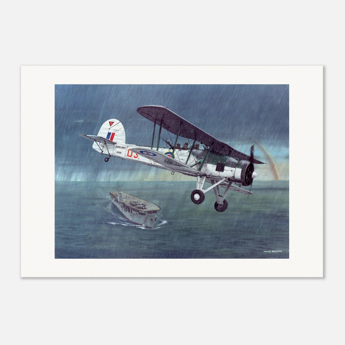 Thijs Postma - Poster - Fairey Swordfish 860 Sqn Poster Only TP Aviation Art 70x100 cm / 28x40″