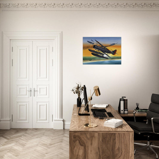 Thijs Postma - Poster - Fokker C.14w In Action Poster Only TP Aviation Art