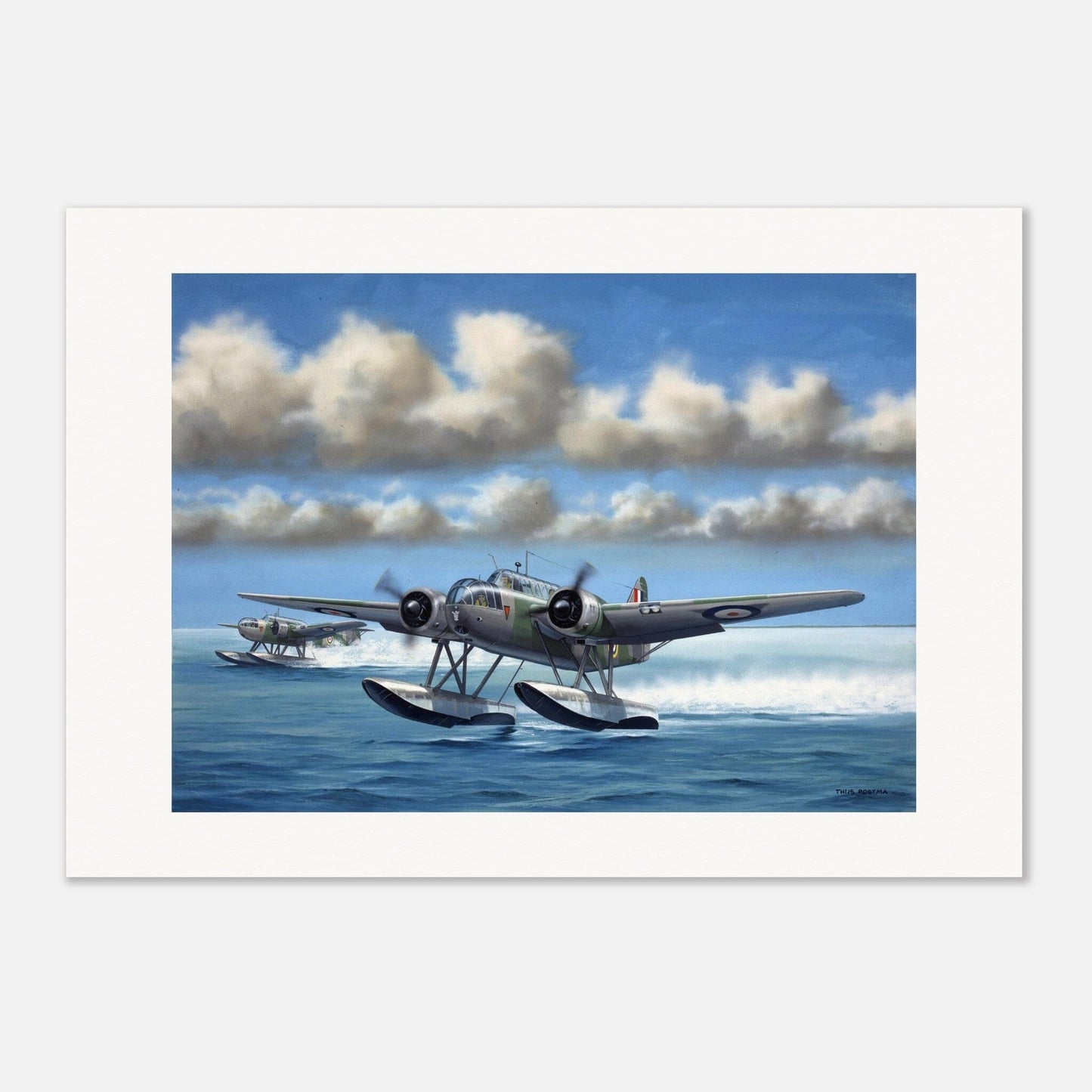 Thijs Postma - Poster - Fokker T.8w Poster Only TP Aviation Art 70x100 cm / 28x40″