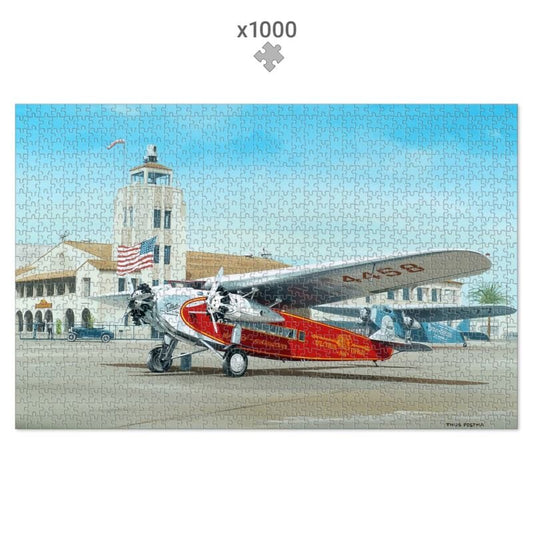 Thijs Postma - Puzzle - Fokker USA F.10 Glendale Los Angeles - 1000 pieces Jigsaw Puzzles TP Aviation Art