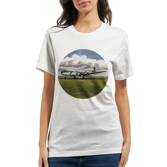 Thijs Postma - T-shirt - Douglas DC-6 Transavia - Premium Unisex T-shirt TP Aviation Art