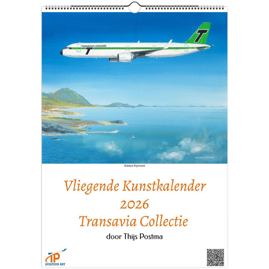 Thijs Postma - Vliegende Kunstkalender 2026 - Transavia Collectie Calendar TP Aviation Art