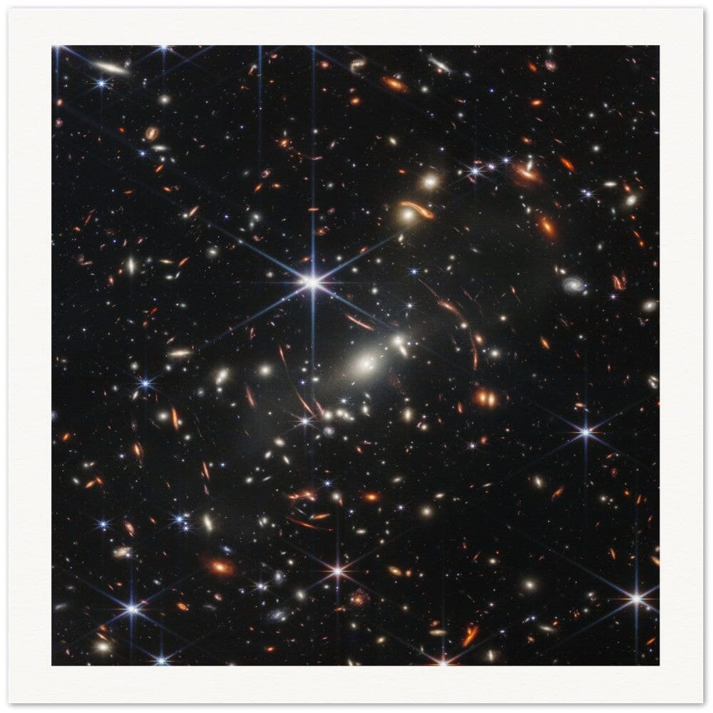 NASA - Poster - 1. Webb's First Deep Field (NIRCam Image) - James Webb Space Telescope Poster Only TP Aviation Art 70x70 cm / 28x28″ White Border