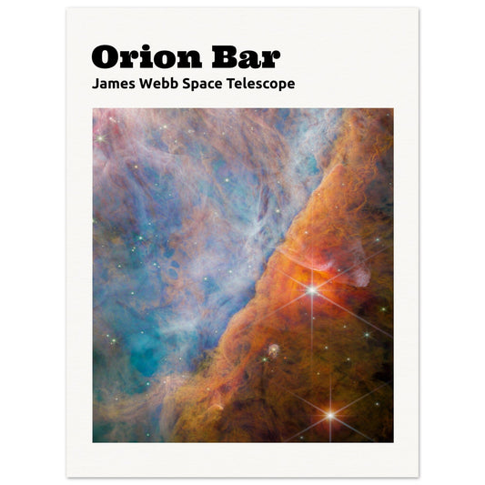 NASA - Poster - 19. Orion Bar (NIRCam Image) - James Webb Space Telescope Poster Only TP Aviation Art 60x80 cm / 24x32″
