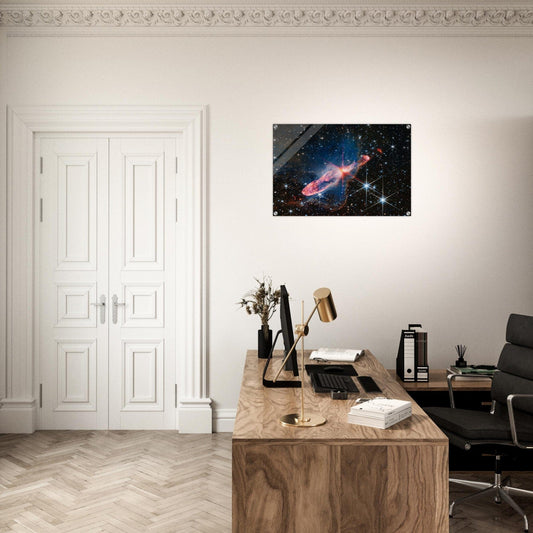 NASA - Poster - Acrylic - 22. Herbig-Haro 46/47 (NIRCam Image) - James Webb Space Telescope Acrylic Print TP Aviation Art