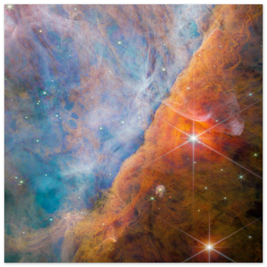 NASA - Poster - Aluminum - 19. Orion Bar (NIRCam Image) - James Webb Space Telescope Aluminum Print TP Aviation Art 50x50 cm / 20x20″