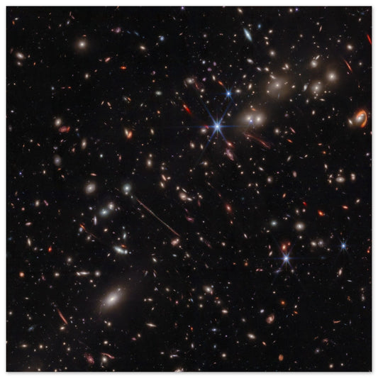 NASA - Poster - Aluminum - 23. El Gordo (NIRCam Image) - James Webb Space Telescope Aluminum Print TP Aviation Art 50x50 cm / 20x20″