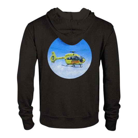 Peter Hoogenberg - Hoodie - Ambulance Helicopter Wadden Islands - Classic Unisex Zip Hoodie TP Aviation Art