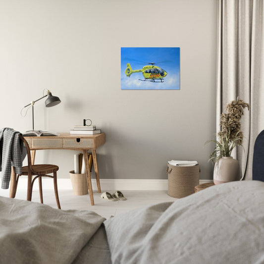 Peter Hoogenberg - Poster - Ambulance Helicopter Wadden Islands Poster Only TP Aviation Art