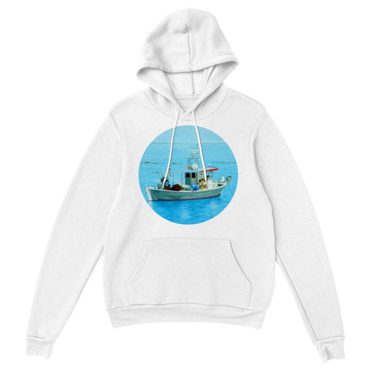 Thijs Postma - Hoodie - Fisherman's Boat Greece - Premium Unisex Pullover Hoodie TP Aviation Art White XS