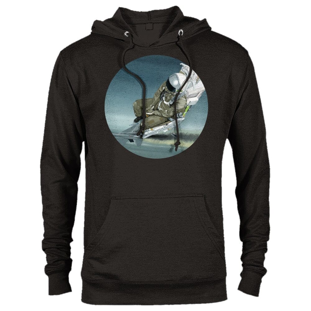 Thijs Postma - Hoodie - General Dynamics F-16A KLu Using The Ejection Seat - Premium Unisex Pullover Hoodie TP Aviation Art Black XS 