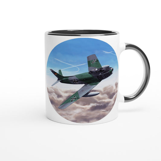 Thijs Postma - Mug - Canadair Sabre Mk.5 Luftwaffe by Thijs Postma - 11oz Ceramic Mugs TP Aviation Art