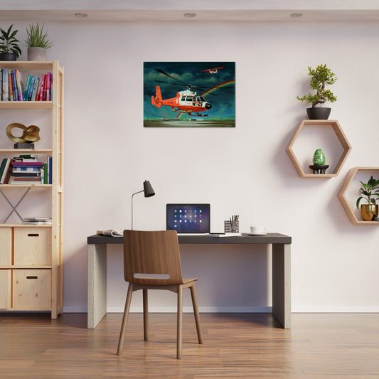 Thijs Postma - Poster - Aerospatiale Dauphin - Schreiner Airways Poster Only TP Aviation Art