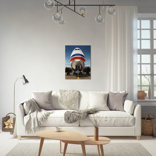 Thijs Postma - Poster - Aluminum - Boeing 747 Jumbo Jet Landing Aluminum Print TP Aviation Art