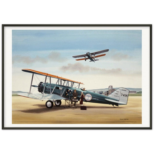 Thijs Postma - Poster - Boeing 40 Getting Aboard - Metal Frame Poster - Metal Frame TP Aviation Art