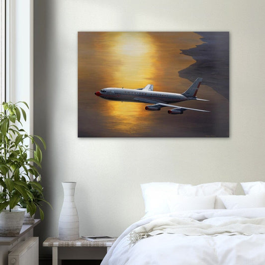 Thijs Postma - Poster - Boeing 707 Against The Sun Poster Only TP Aviation Art