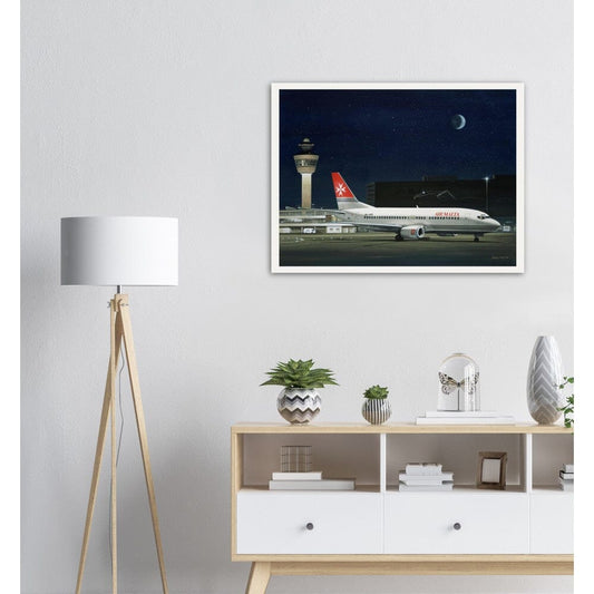Thijs Postma - Poster - Boeing 737 Air Malta 9H-ABS Parked Poster Only TP Aviation Art