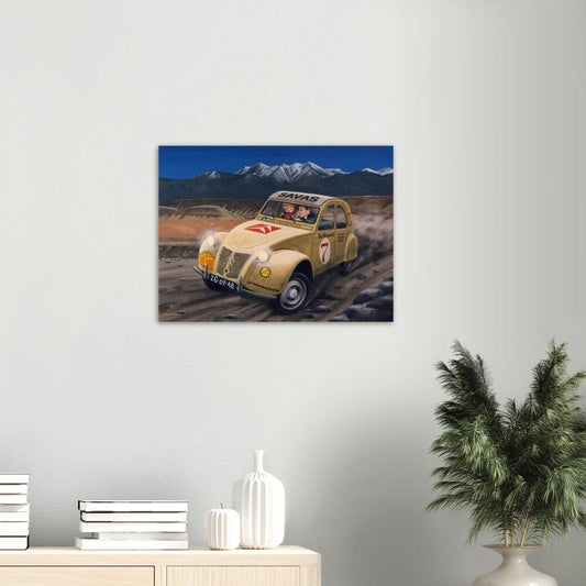 Thijs Postma - Poster - Car Citroen 01 CV-2 Paris-Beijing Poster Only TP Aviation Art