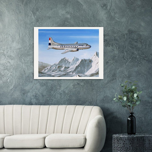 Thijs Postma - Poster - Convair 240 PH-TEB Over The Alps Poster Only TP Aviation Art