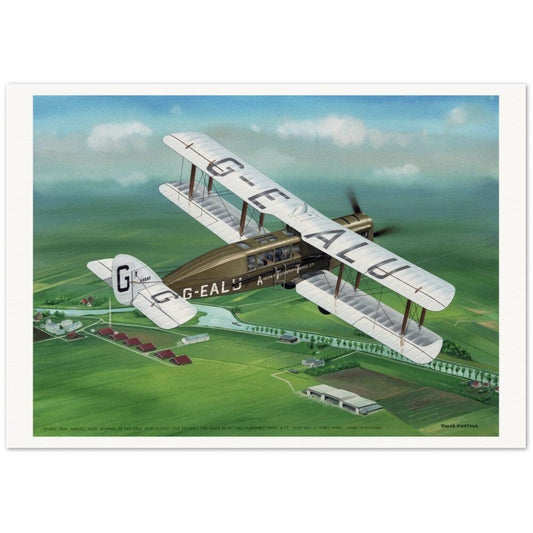 Thijs Postma - Poster - De Havilland DH.16 Arriving Schiphol Poster Only TP Aviation Art