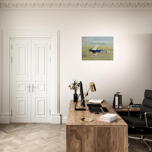 Thijs Postma - Poster - De Havilland DH.9 Over Railroad Tracks Poster Only TP Aviation Art