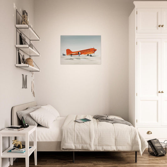 Thijs Postma - Poster - Douglas DC-3 KLM PH-ASM Orange Poster Only TP Aviation Art