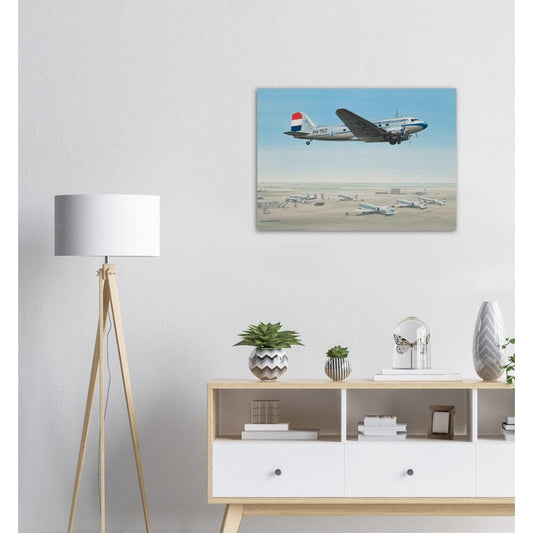 Thijs Postma - Poster - Douglas DC-3 KLM PH-TCZ Low Pass Poster Only TP Aviation Art