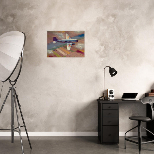 Thijs Postma - Poster - Douglas DC-3 PH-ARG Over Bollenstreek Poster Only Gelato