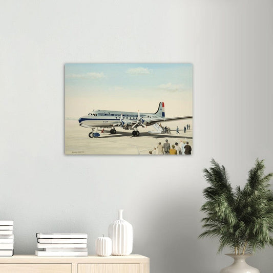 Thijs Postma - Poster - Douglas DC-4 Skymaster KLM PH-TLK Boarding Poster Only TP Aviation Art