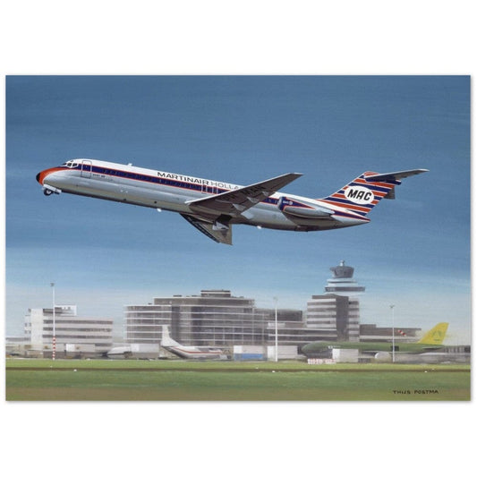Thijs Postma - Poster - Douglas DC-9 Martinair Taking Off Poster Only TP Aviation Art