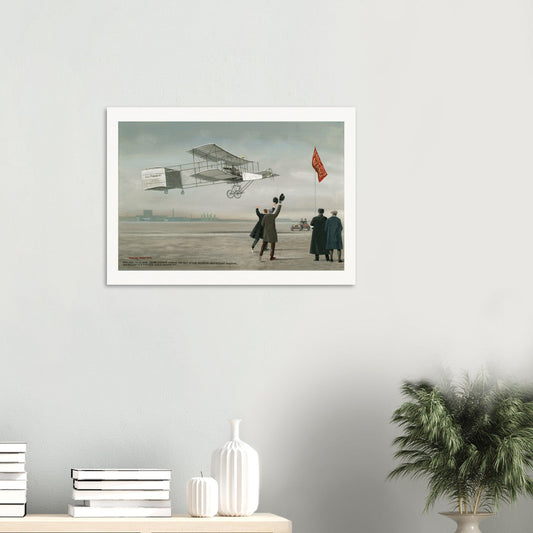 Thijs Postma - Poster - Farman No.1 First Flight Of One Kilometer Over Europe Poster Only TP Aviation Art
