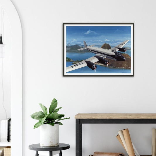 Thijs Postma - Poster - Focke-Wulf Fw 200 Condor 'Abaitara' Rio de Janeiro - Metal Frame Poster - Metal Frame TP Aviation Art